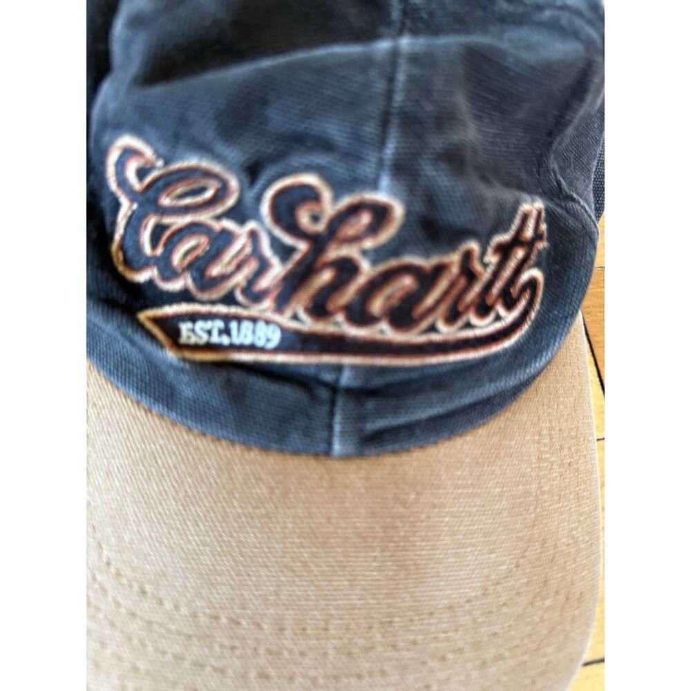 Carhartt Vintag Canvas Distressed Script Leather … - image 2